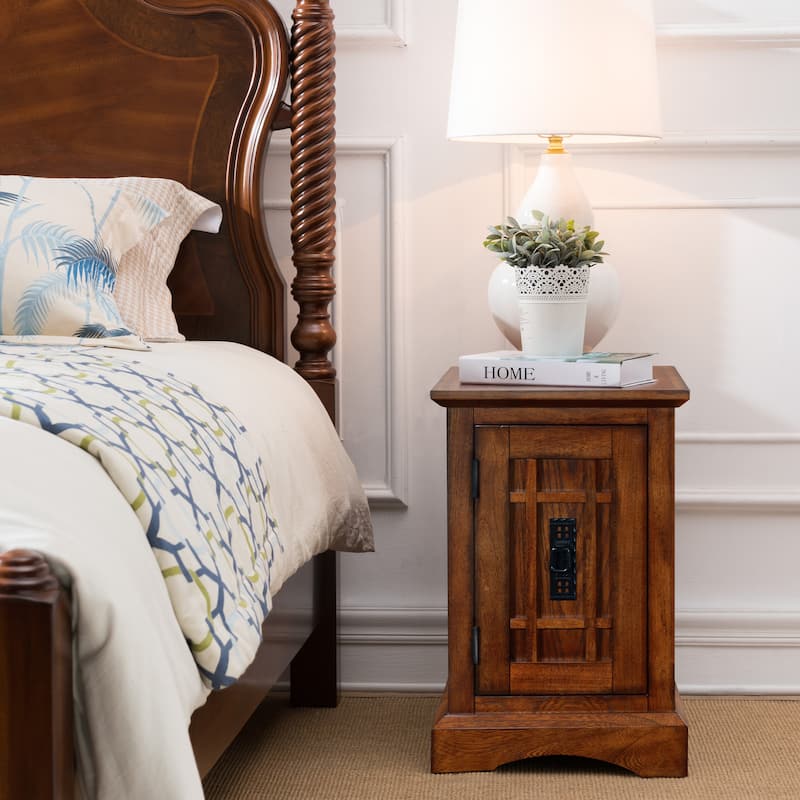 Leick Home Mission Cabinet End Table - Mission Oak