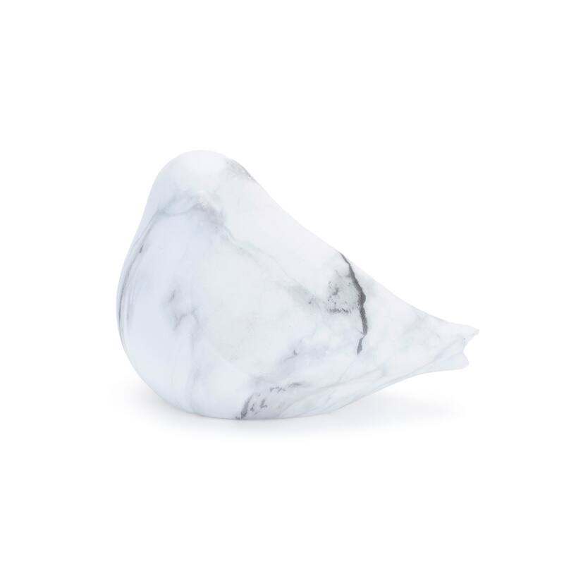 Faux Marble Finish Bird Figurines - 6.5" - Set of 2