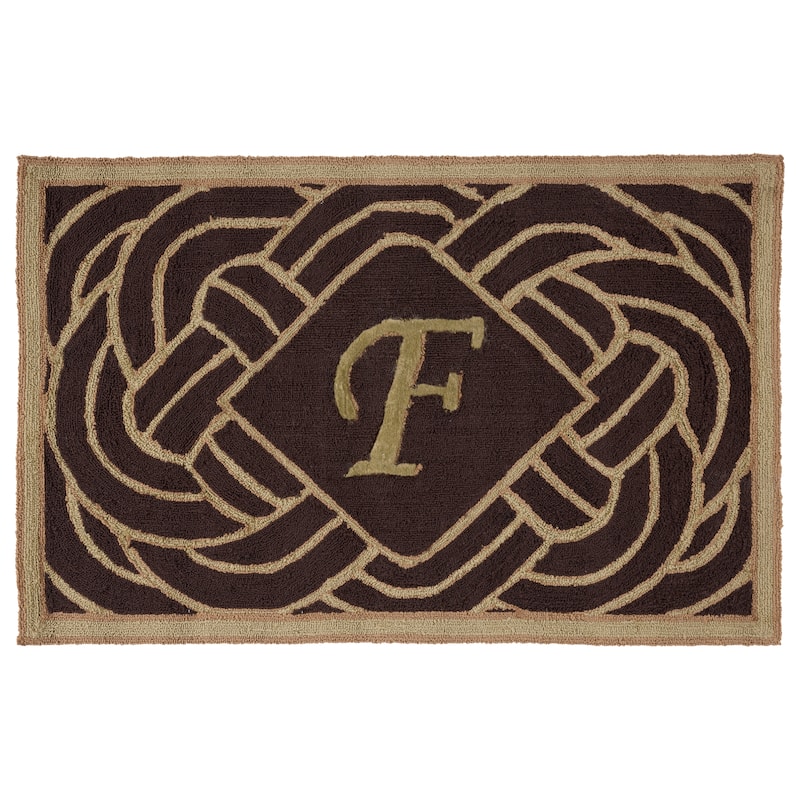 SAFAVIEH Hand-hooked Monogram M Chocolate Rug