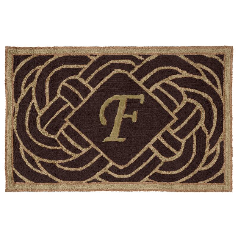 SAFAVIEH Hand-hooked Monogram Radica M Chocolate Rug