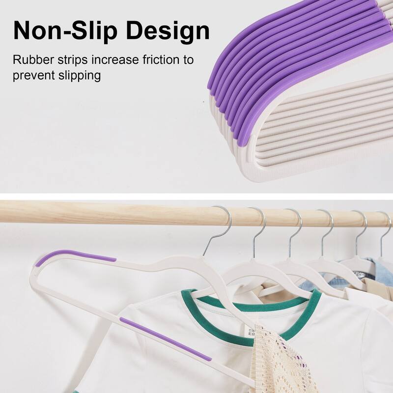 VECELO 100 Pcs Wet and Dry Adult Hangers Holds Up To 10 Lbs Clothes Hangers