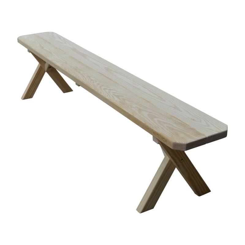 Pine 6' Crossleg Bench