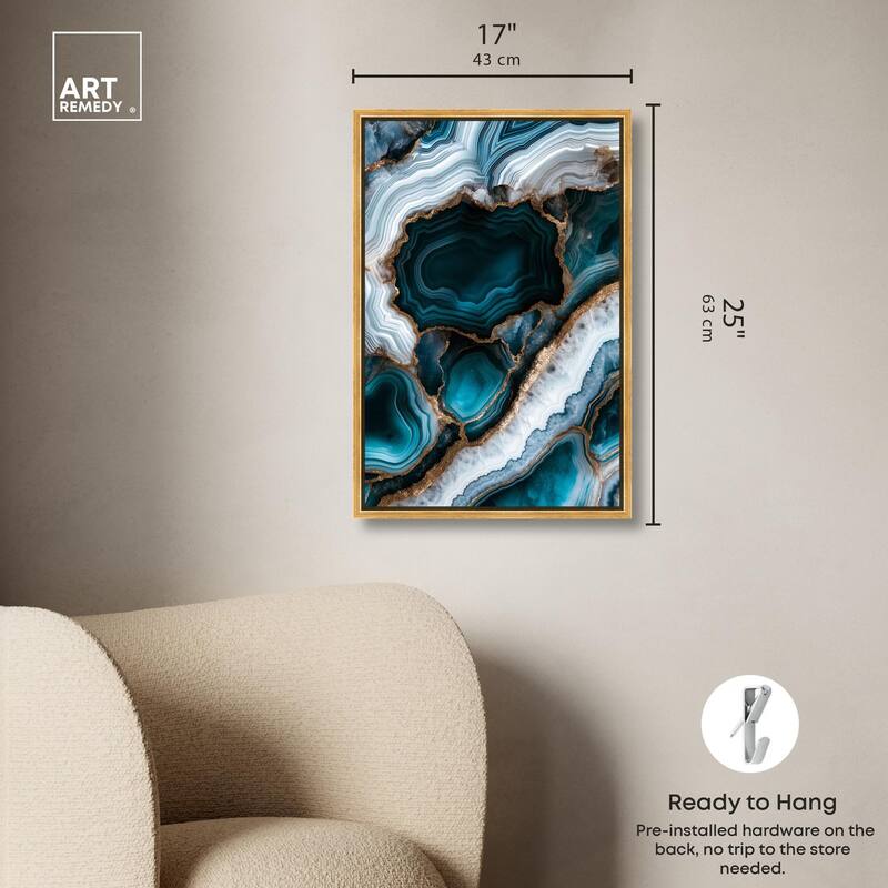 Teal Tectonic I Canvas by Art Remedy