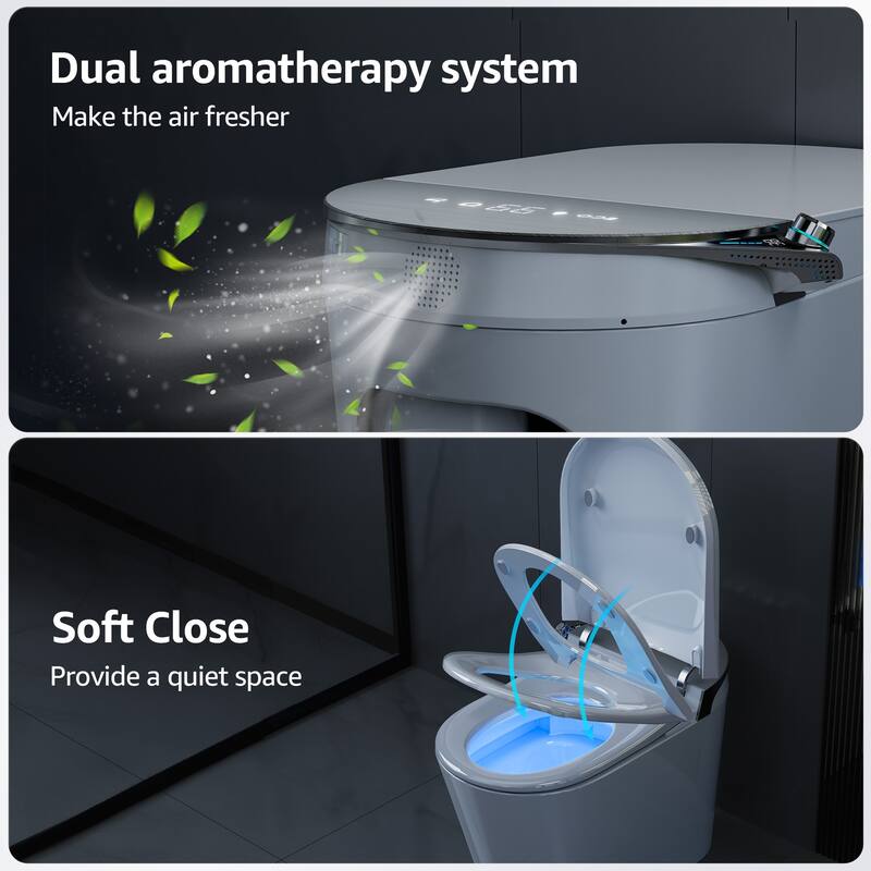 Yulika G7Pro Luxury Smart Toilet with Built in Bidet Seat with Tank Remote Control Remote Control and Flushing