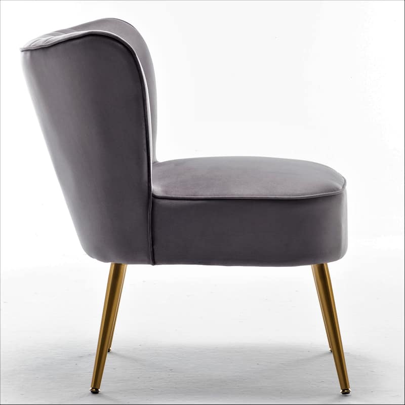 Sauter 23.2" Wide Mid-Century Modern Microfiber Accent Chair