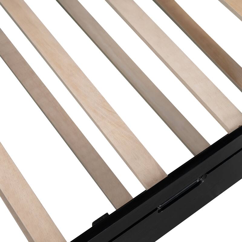 Twin Pine Daybed with Trundle & Foldable Shelves