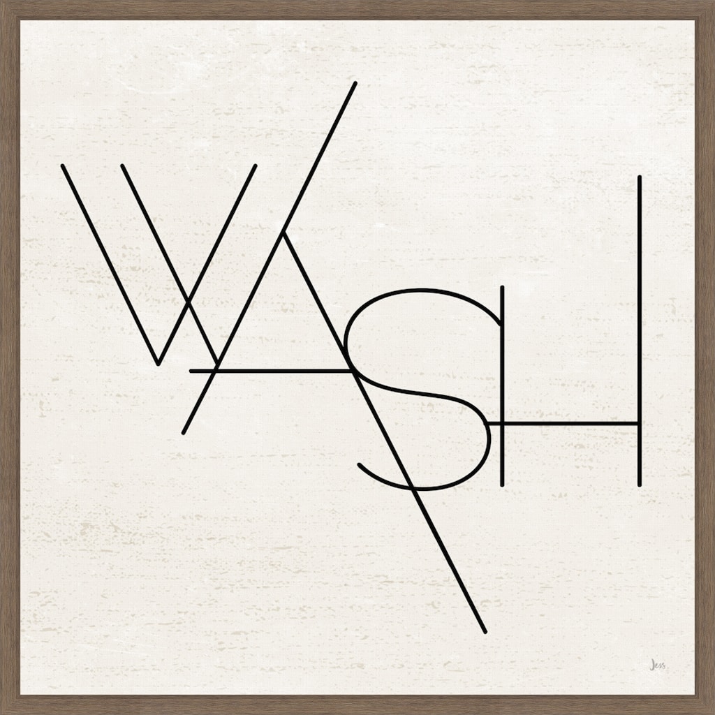 Wash Dry Fold I Laundry by Jess Aiken Framed Canvas Wall Art Print