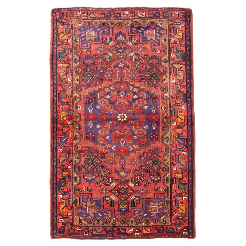 ECARPETGALLERY Hand-knotted Andelz Red Wool Rug - 4'5 x 6'11