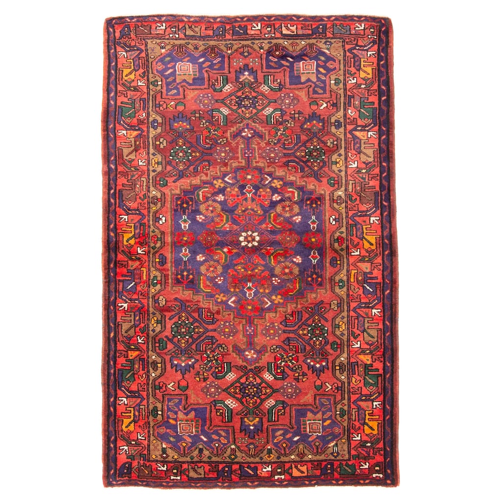 ECARPETGALLERY Hand-knotted Andelz Red Wool Rug - 4'5 x 6'11