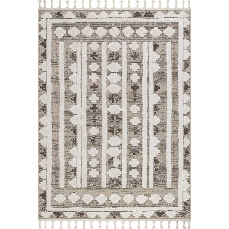 Audience Geometric Tasseled Area Rug