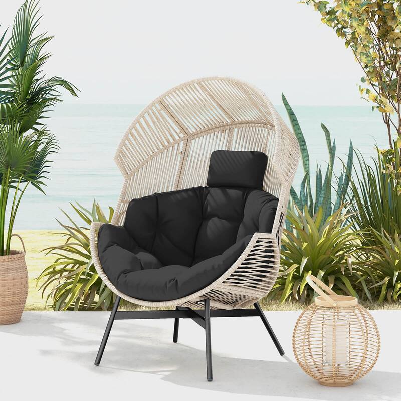 Costway Oversized Egg Style Chair with Cushions & Headrest Heavy-Duty - See Details