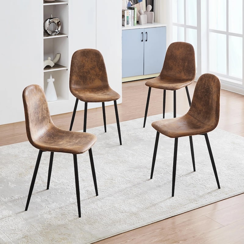 Kitchen Dining Chair Set of 4, Modern Upholstered Chairs With Metal Legs For Home, Bedroom, Living Room Side Chairs