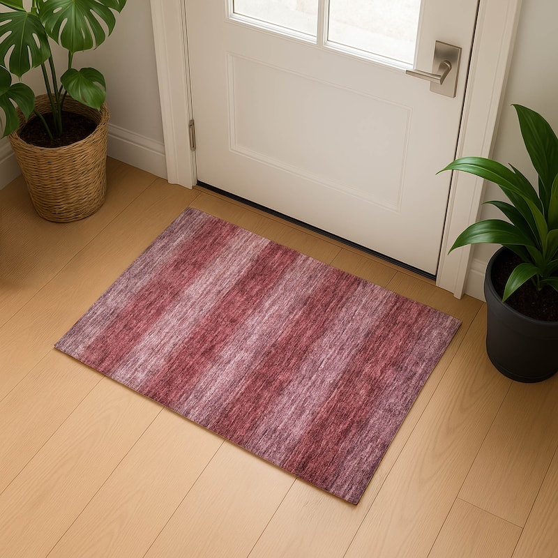 Premium Washable Super Soft Casual Ombre Mayfield Rug - Paprika - 1'8" x 2'6"
