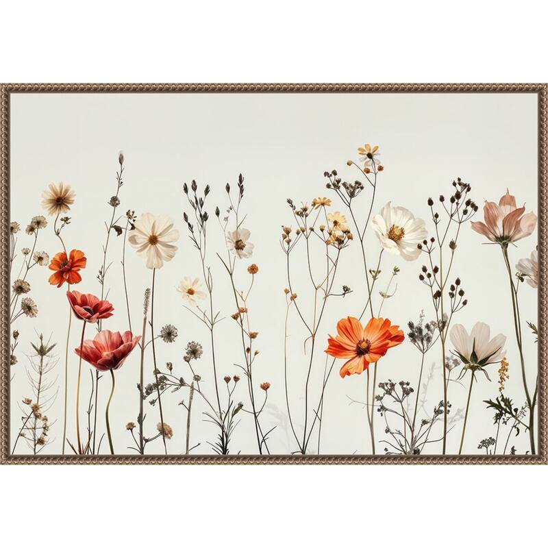 Botanical Manuscripts by Lazar studio Framed Canvas Wall Art Print