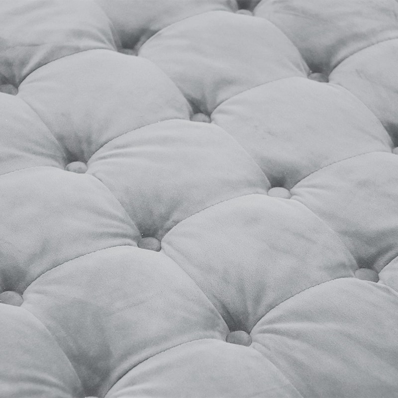 Maypex 32-inch Tufted Velvet Round Cocktail Ottoman with Wheels