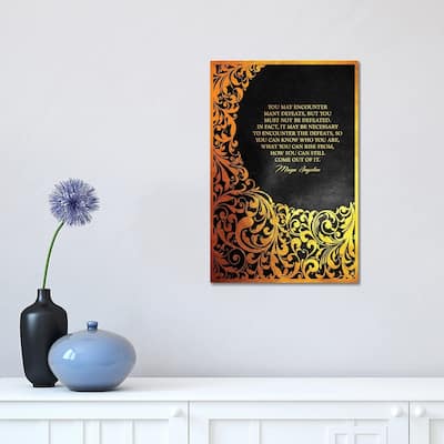 iCanvas "Maya Angelou Motivational Quote" by Adrian Baldovino Canvas Print