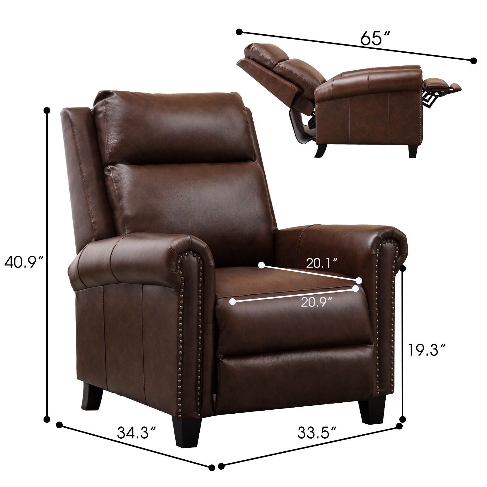 Small shop recliner dimensions