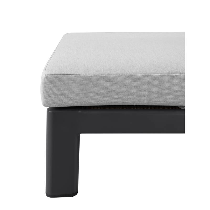 Arlo Teak & Wicker Aluminum Dual-Use Outdoor Chaise Lounge (Set of 2)