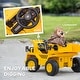 preview thumbnail 7 of 7, Qaba Caterpillar Licensed 12V Electric Ride on Excavator w/ Remote, Yellow
