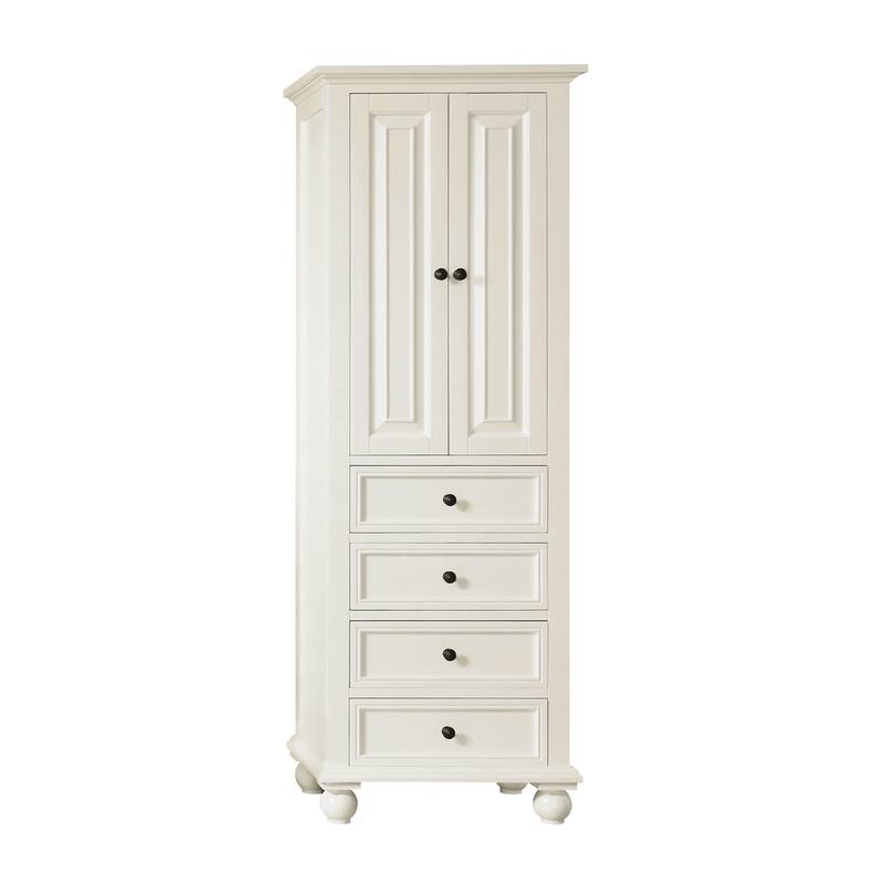 Avanity Thompson 24" Wood Free Standing Linen Tower - French White