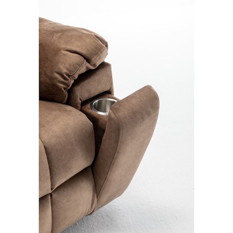 Velvet Wide Power Lift Recliner Chair with Heat, Massage, and Silent OKIN Motor