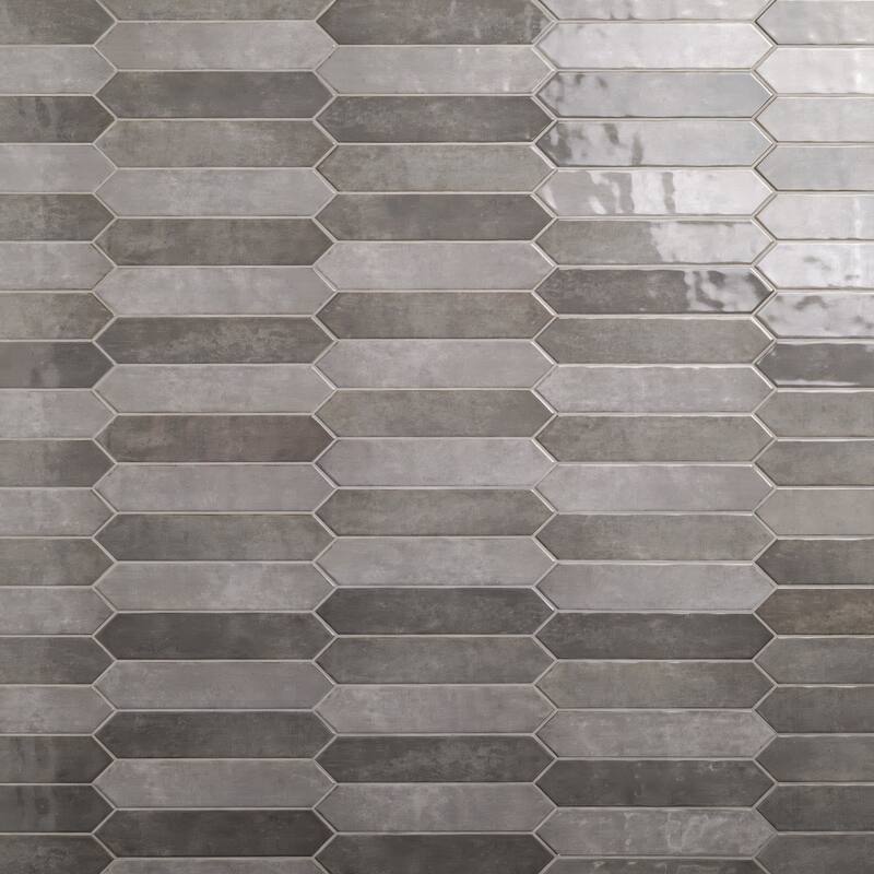 Ackland AKNPTHOK2.5X13G-CA Hoku - 3" x 13" Ceramic Geometric Wall Tile