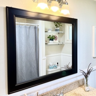 BED & BATH BEYOND ウォールミラー 　鏡　ミラー　46x56 Frame My Mirror Black Framed Wall Mirror, Porter Design - On
