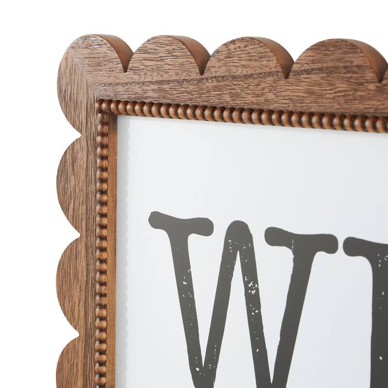 Brown Wood Handmade Welcome Home Decorative Sign with Black Lettering