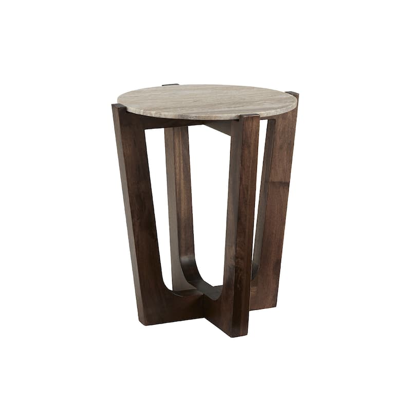 Signature Design by Ashley Tanidore Brown/Gray Round End Table - 22" W x 22" D x 24.25" H