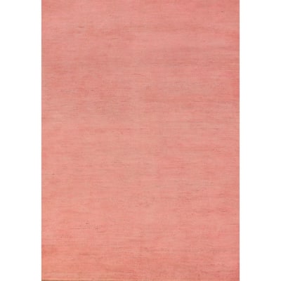 Pink Gabbeh Modern Rug Handmade Wool Carpet - 3'11" x 5'11"
