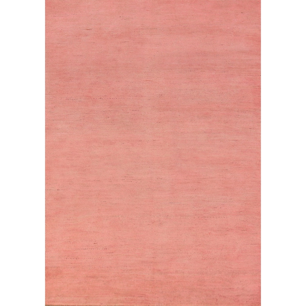 Pink Gabbeh Modern Rug Handmade Wool Carpet - 3'11" x 5'11"