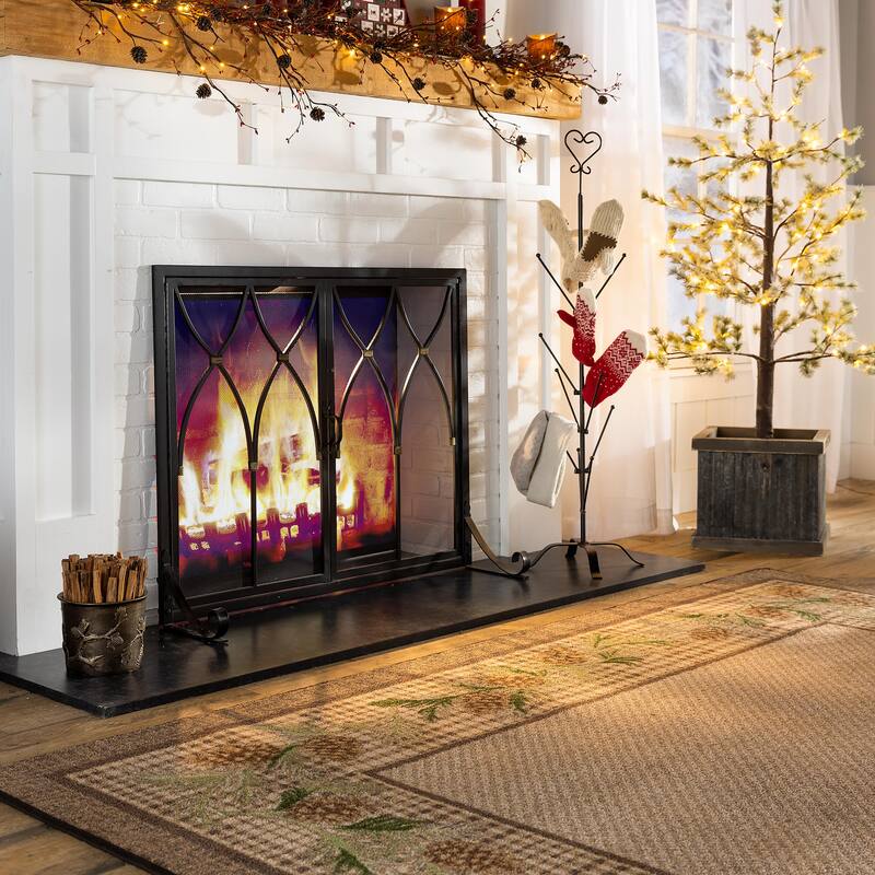 Small Winchester Fireplace Screen with Doors