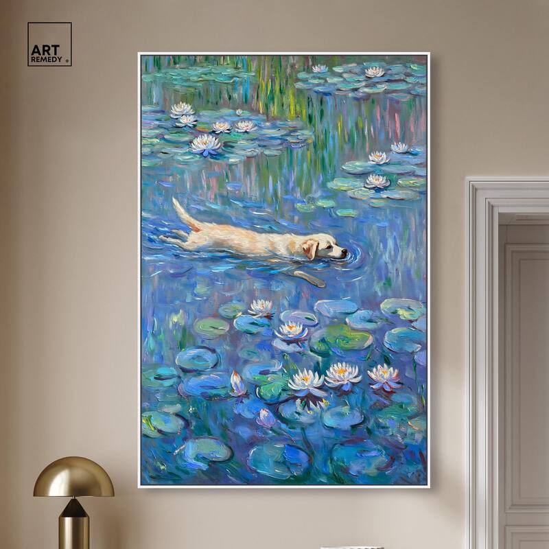 Lily Lagoon II Canvas by Modern Classic Art Remedy