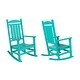 preview thumbnail 7 of 51, Laguna Traditional Weather-Resistant Rocking Chair (Set of 2) Turquoise
