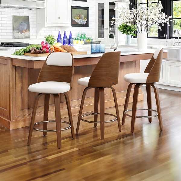 Wood swivel bar stools with backs sale