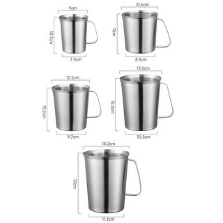 Measuring Cup Rustproof Large Capacity Stainless Steel Latte Art Milk ...