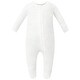 preview thumbnail 1 of 0, 100% Organic Cotton Zip Footed Pajamas - Off-White 0-3 Months