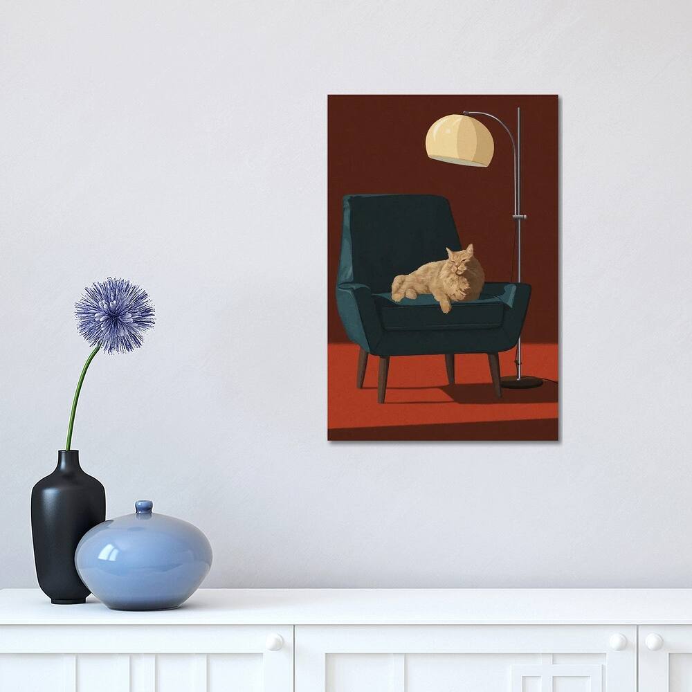 iCanvas "Cats In Fancy Chairs III" by Artcatillustrated Canvas Print