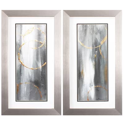 Gray Matter S/2 Framed Art Under glass