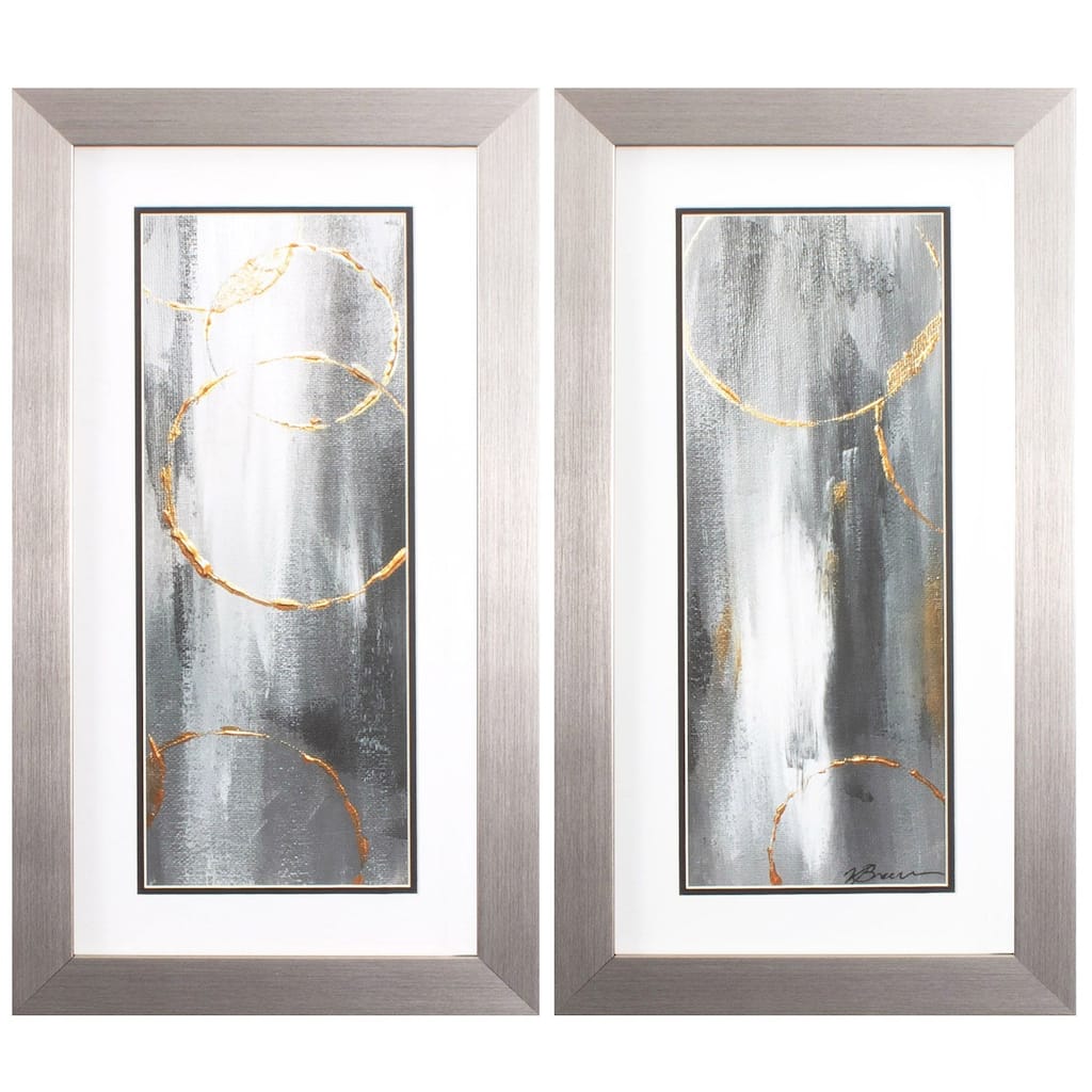 Gray Matter S/2 Framed Art Under glass