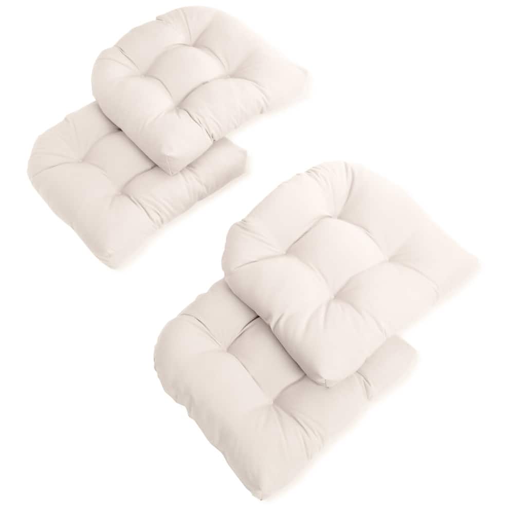 19-inch Twill U-shaped Chair Cushion (Set of 1, 2, or 4) - 19 x 19