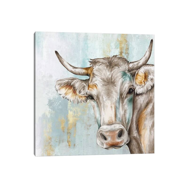 iCanvas "Headstrong Cow" by Eva Watts Canvas Print