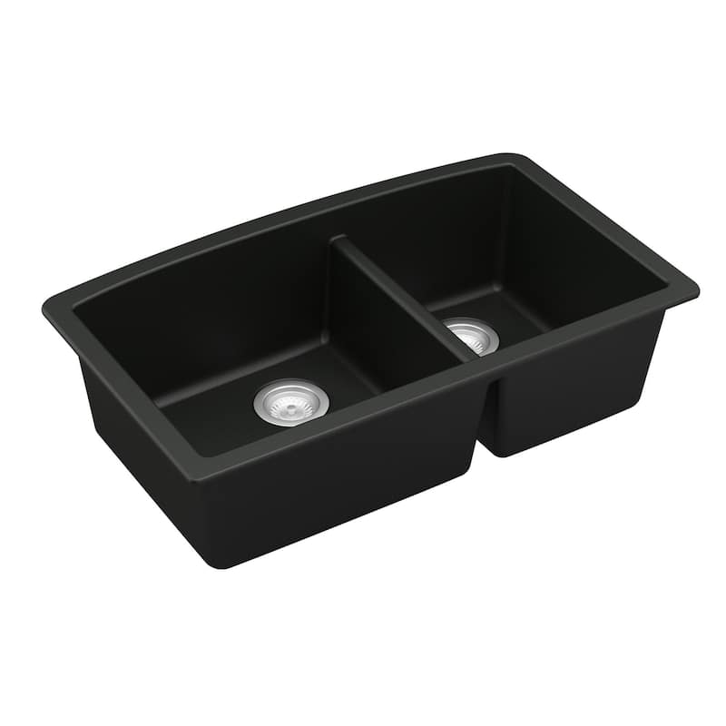 Karran Undermount Quartz Double Bowl Kitchen Sink