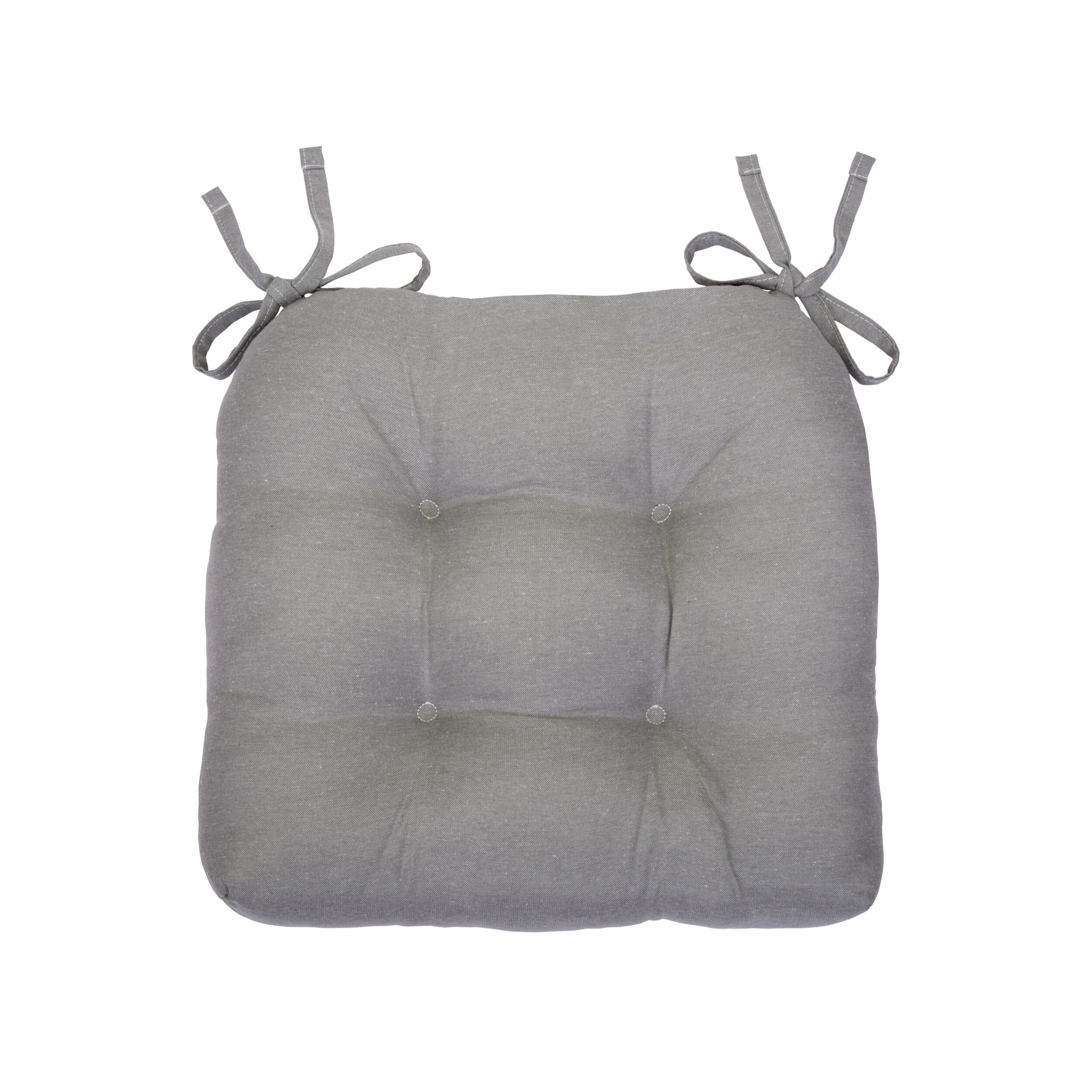 Achim Buffalo Check Tufted Chair Seat Cushions - Set of 2 - Burgundy Black/White