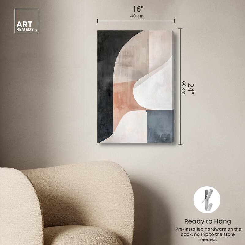 Curved Contour II Canvas by Art Remedy, Gallery Wrapped