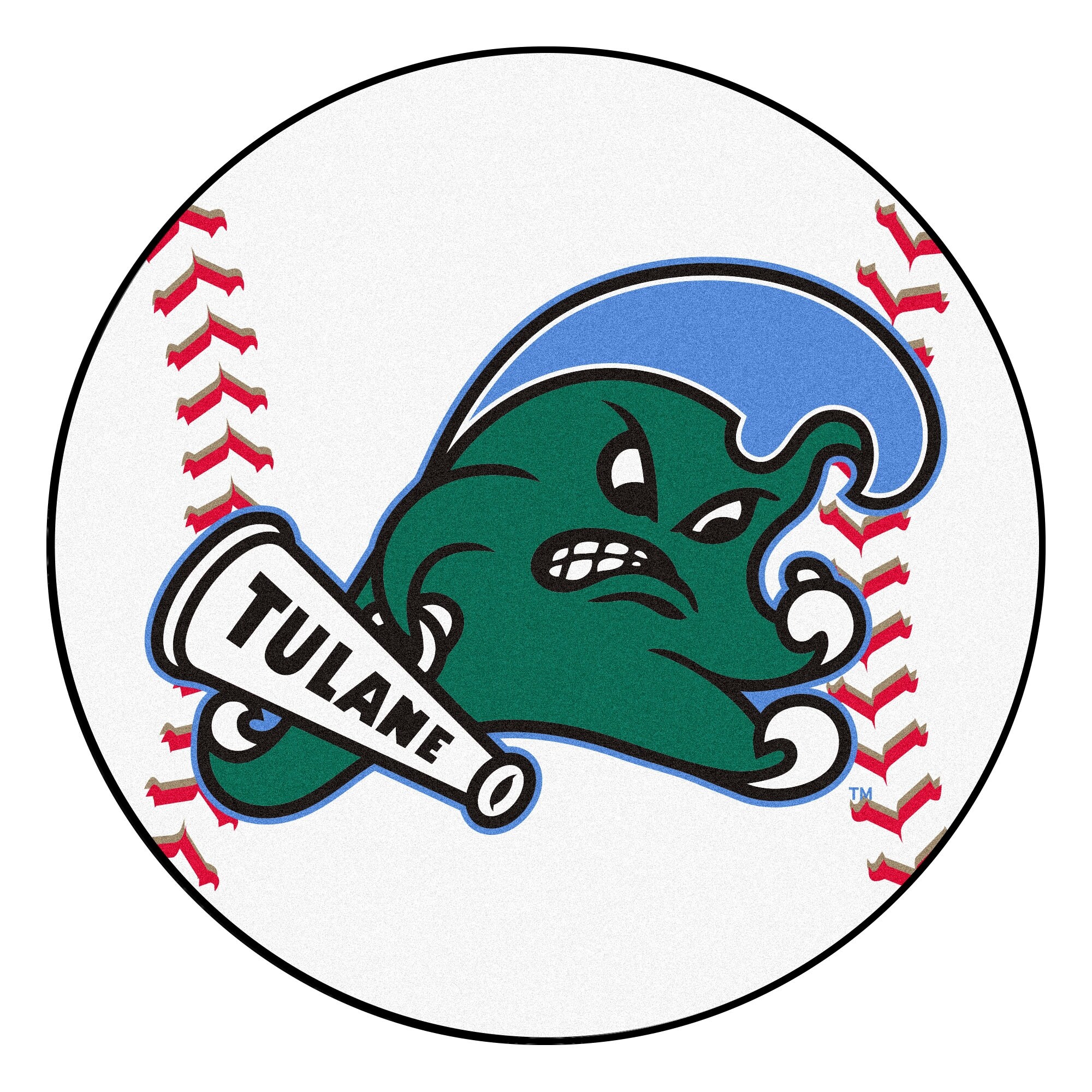 Tulane Baseball Mat 27 diameter
