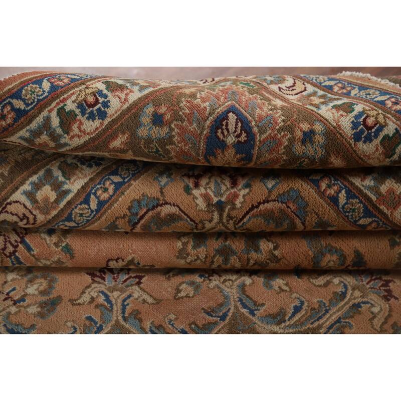 Floral Mashad Vintage Persian Rug Handmade Traditional Wool Carpet - 9'7" x 12'8"