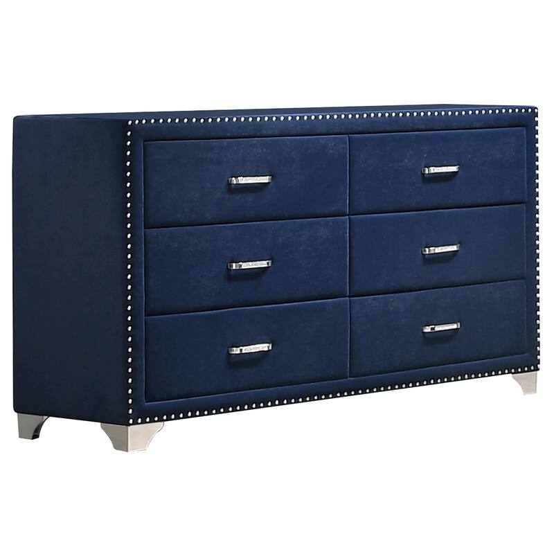 Melody Modern Classic 6-drawer Upholstered Bedroom Dresser