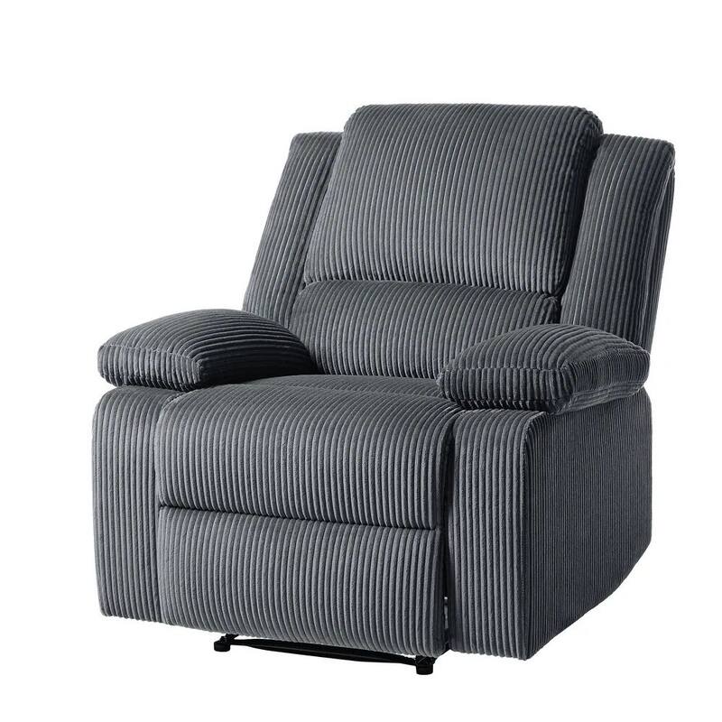 2 Piece Modern Corduroy Upholstery Push Back Manual Recliner Chair