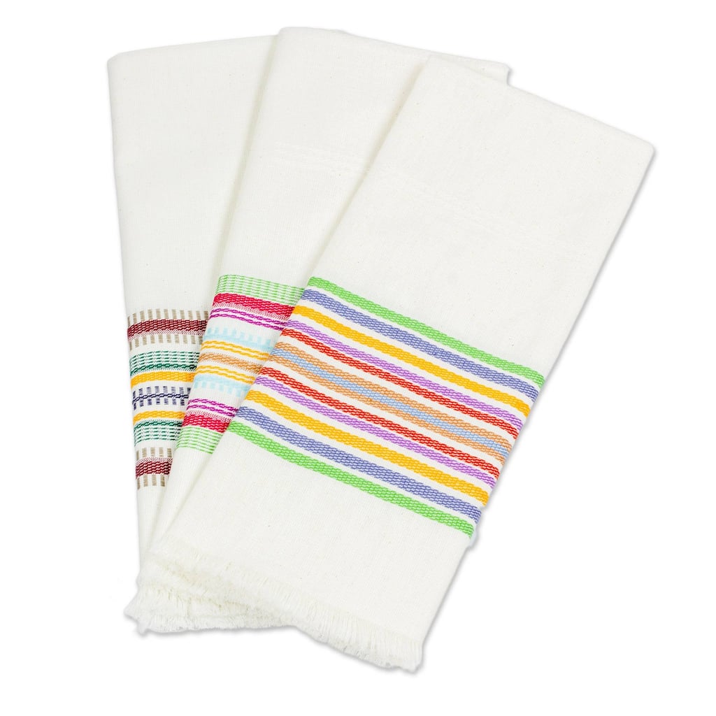 Novica Handmade Celebration Cotton Dishtowels (Set Of 3)